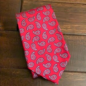 Nautica Blue and Red Paisley Silk Tie